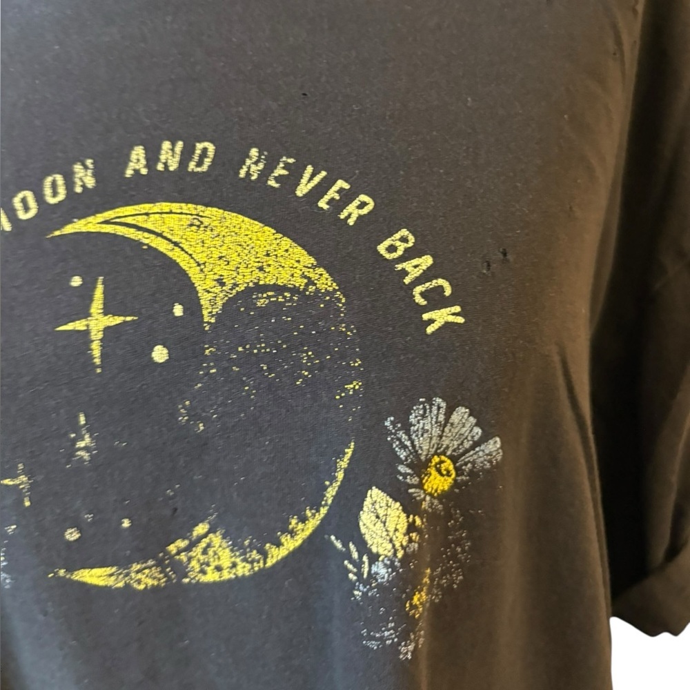 Obsessive Love Black Graphic Tee To The Moon And Back - Picture 9 of 14